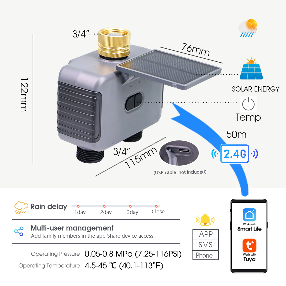 Tuay Smart Solar 2-Zone Wateri - огляд і ціна Smart Garden Zone