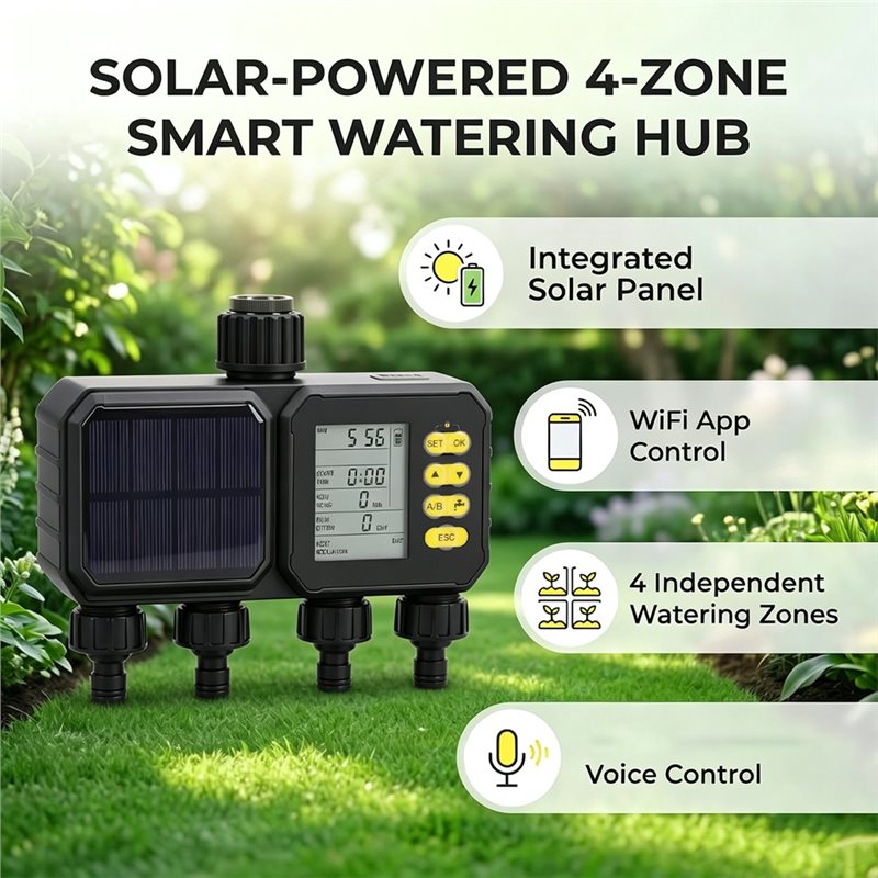 ABUN-Solar Wifi Watering Timer - огляд і ціна Smart Garden Zone
