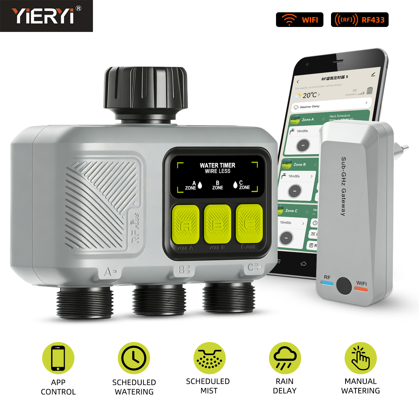 Yieryi 3-Zone Smart Water Time - огляд і ціна Smart Garden Zone