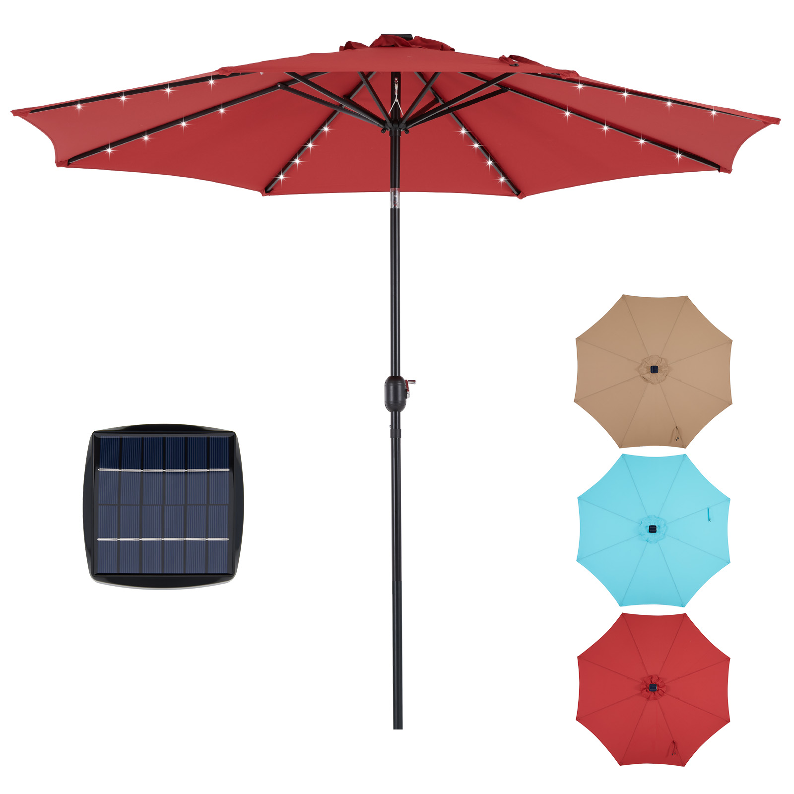 JHK 10FT Solar Patio Umbrella  - огляд і ціна Smart Garden Umbrella