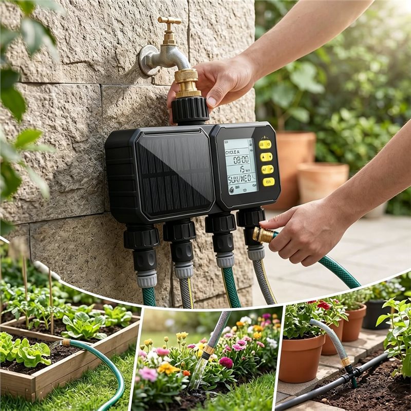 FAST-Solar Powered Water Timer - огляд і ціна Smart Garden Zone