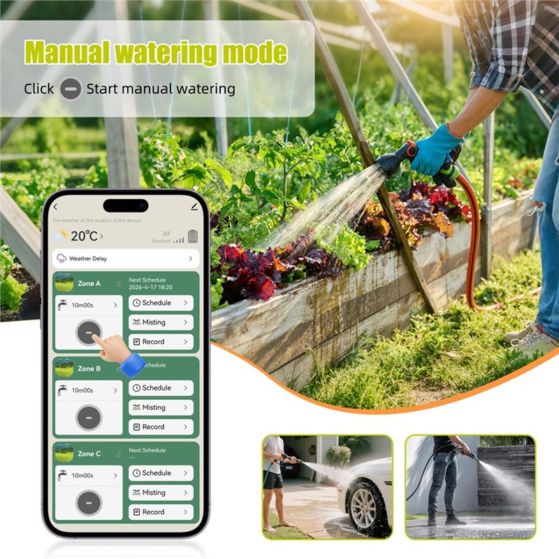 ABMH-Wifi Smart Water Timer 3- - огляд і ціна Smart Garden Zone